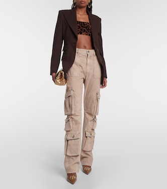 Pantaloni cargo in cotone a vita alta | Dolce&Gabbana