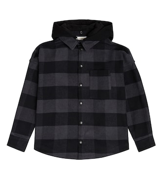 Chaqueta de algodón a cuadros | Palm Angels Kids