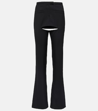 Pantaloni flared in misto lana con cut-out | Courrèges