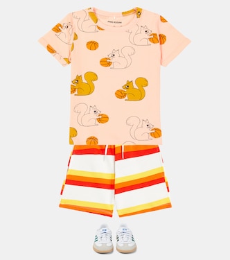 Camiseta Squirrels de mezcla de algodón | Mini Rodini