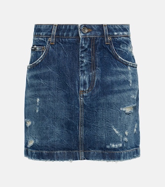 Minifalda de denim desgastado | Dolce&Gabbana