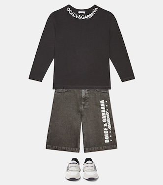 Sneakers DG mit Veloursleder | Dolce&Gabbana Kids