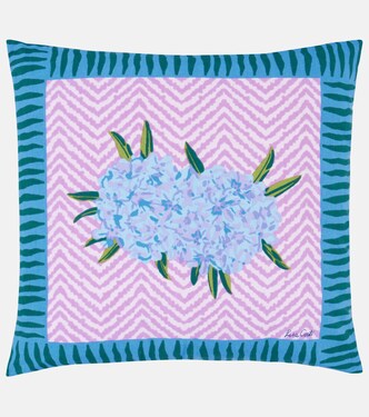 Oleander printed cotton cushion cover | Lisa Corti