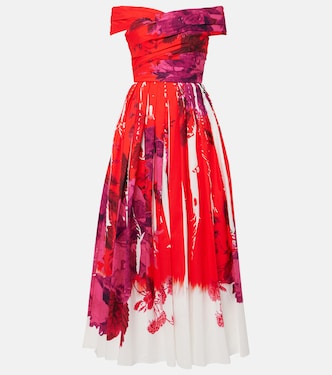 Abito lungo in faille di cotone | Erdem