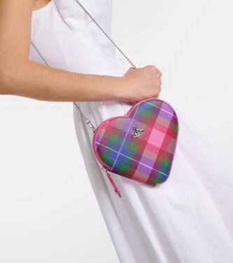 Borsa a tracolla Heart in pelle a quadri | Vivienne Westwood