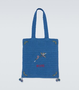 Laurel beaded crochet tote bag | Bode