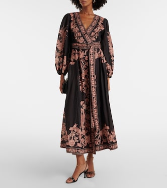 Waverly floral cotton wrap dress | Zimmermann