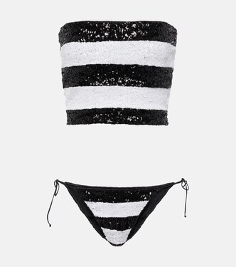 Striped sequined bikini | Oséree