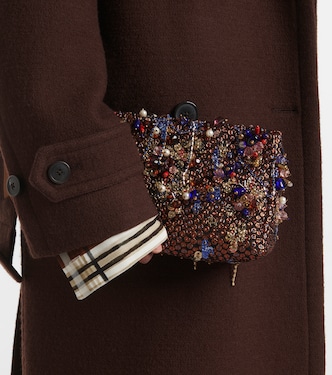 Verzierte Clutch aus Satin | Dries Van Noten