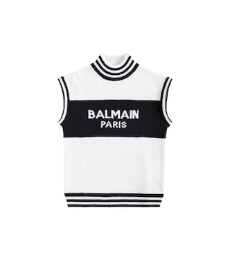 Chaleco de mezcla de lana y cachemir | Balmain Kids