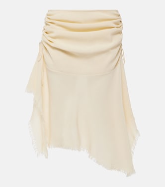 Falda midi drapeada de crepé | Acne Studios