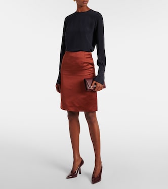 Midirock Silvia aus Duchesse-Satin | Loro Piana