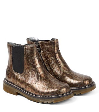 Stivaletti Chelsea con stampa leopardata | Pom d'Api