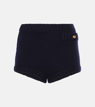 Shorts in lana e cashmere a vita alta | Chloé