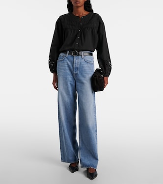 Carden broderie anglaise cotton blouse | Velvet