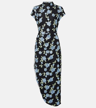 Asymmetric mesh midi dress | Rotate