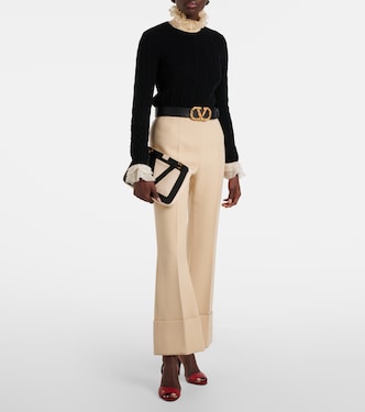Pantalon flare en laine vierge | Valentino