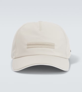 Logo leather-trimmed baseball cap | Zegna