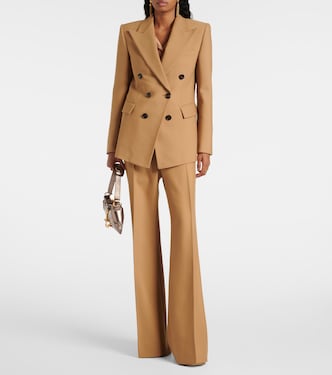 Pantaloni flared in lana grain de poudre | Chloé