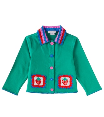Jacke aus Baumwolle mit Häkelstrick | Stella McCartney Kids