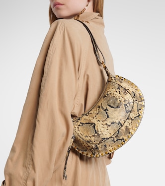 Oskan Moon snake-effect leather shoulder bag | Isabel Marant