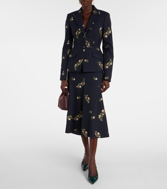 Floral jacquard midi skirt | Erdem