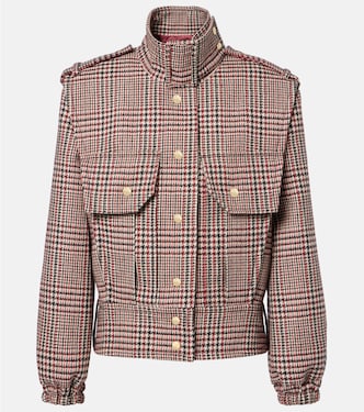 Chaqueta de lana virgen a cuadros | Patou