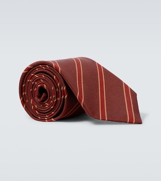 Striped silk tie | Auralee