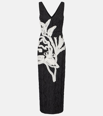 Floral jacquard midi dress | Erdem