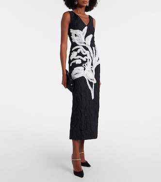 Floral jacquard midi dress | Erdem