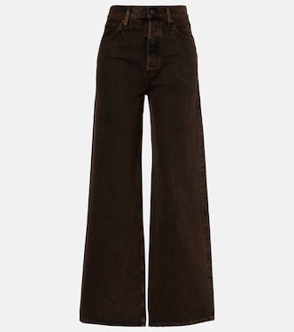 Collegiate high-rise wide-leg jeans | Frame