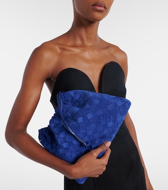 Dustbag 인트레치아토 스웨이드 파우치 | Bottega Veneta