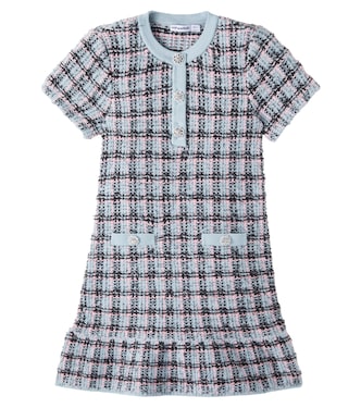 Checked cotton-blend tweed dress | Self-Portrait Kids