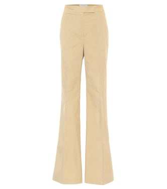 Pantalon évasé Leda à taille haute en coton | Gabriela Hearst