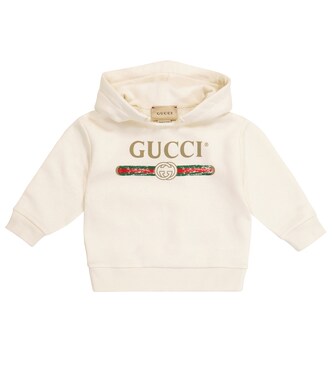 Baby logo cotton jersey hoodie | Gucci Kids