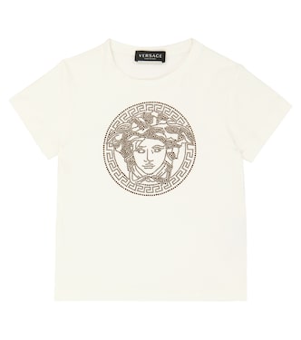Embellished Medusa cotton T-shirt | Versace Kids