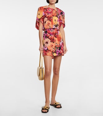 Miniabito in seta con stampa | Stella McCartney