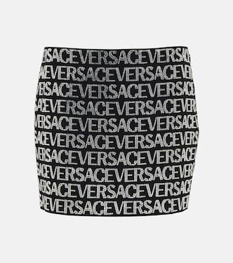 Minifalda adornada con logo | Versace