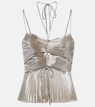 Top Justin de lamé con cuello halter | Altuzarra