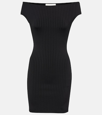 Ribbed-knit off-the-shoulder minidress | Ami Paris
