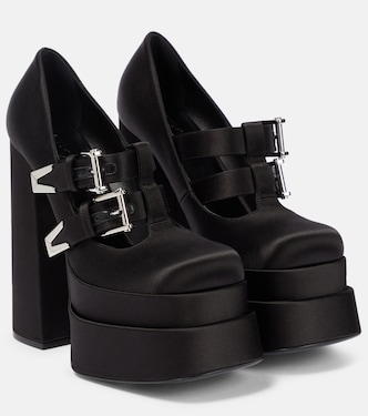Medusa Aevitas satin platform pumps | Versace