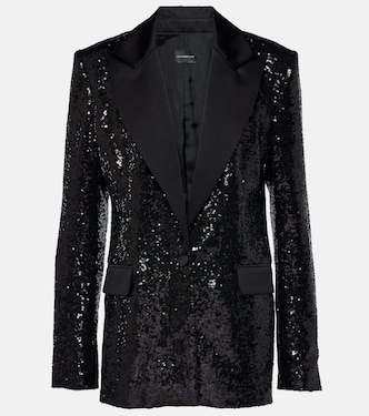 Blazer aus Satin mit Pailletten | Costarellos