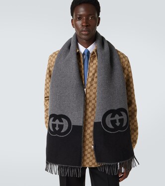 Bufanda de lana y cachemir con GG | Gucci