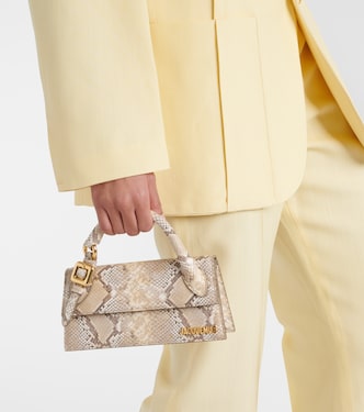Le Chiquito Long snake-effect leather shoulder bag | Jacquemus