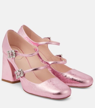 Salones Très Vivier Babies Mini de piel metalizada | Roger Vivier
