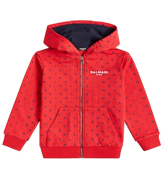 Sudadera con capucha de algodón con logo | Balmain Kids