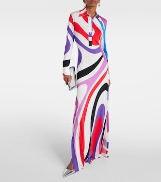 Abit chemisier Marmo in jersey di raso con stampa | Pucci