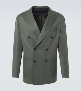 Soffio真丝与羊绒华达呢西装式外套 | Brioni