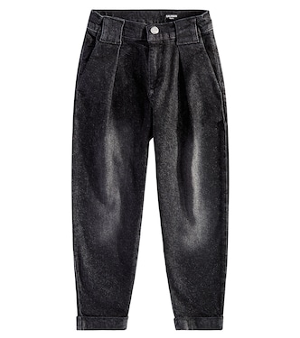 Jeans tapered de tiro alto | Balmain Kids