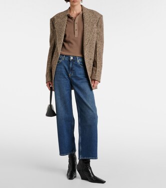جينز بأرجل واسعة وخصر مرتفع | AG Jeans